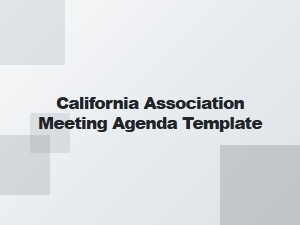 California Hoa Meeting Agenda Template
